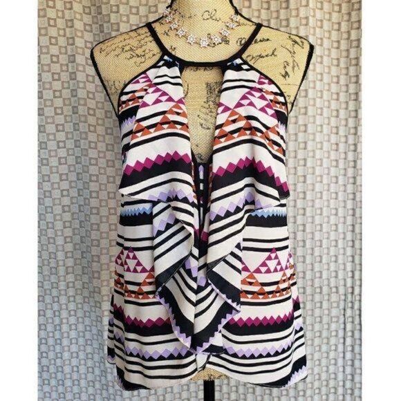 Women's Halter Sexy Open Front Low Cut Halter Tank Top XS NWOT - Picture 2 of 7